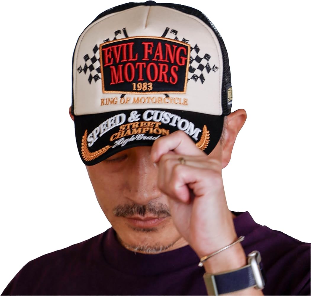 黒のトラッカーキャップ刺繍ロゴ Amazon | [NEVEREND] バイカーキャップ メンズ キャップ 刺繍